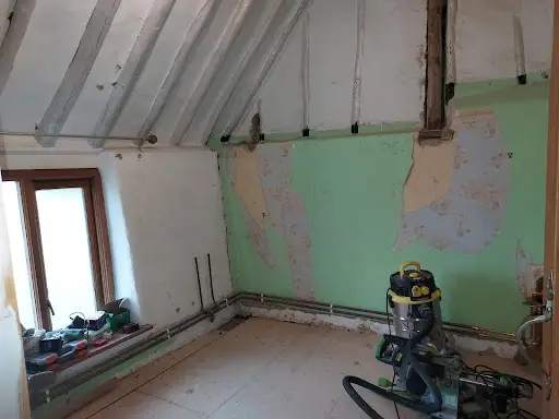 Before bathroom installation